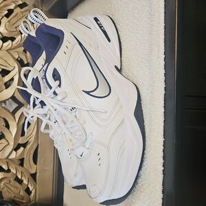 Nike White and Blue Air Monarch